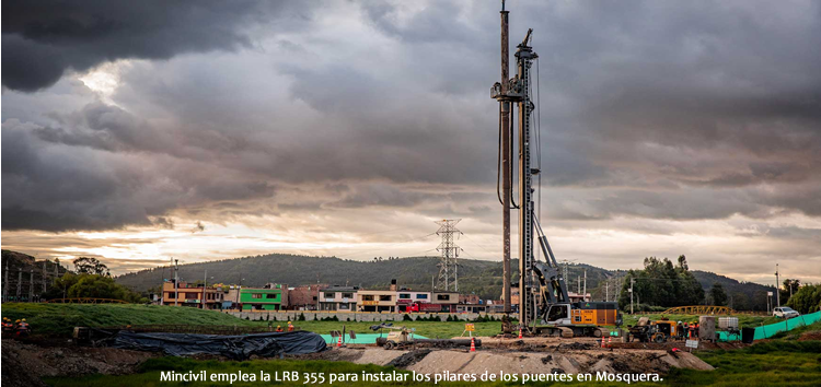 Un equipo de perforación Liebherr LRB 355 ayuda a mejorar las infraestructuras colombianas