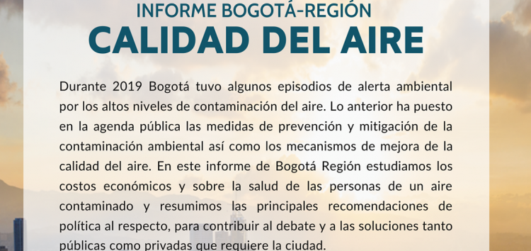 Informe Bogotá Región: Calidad del aire